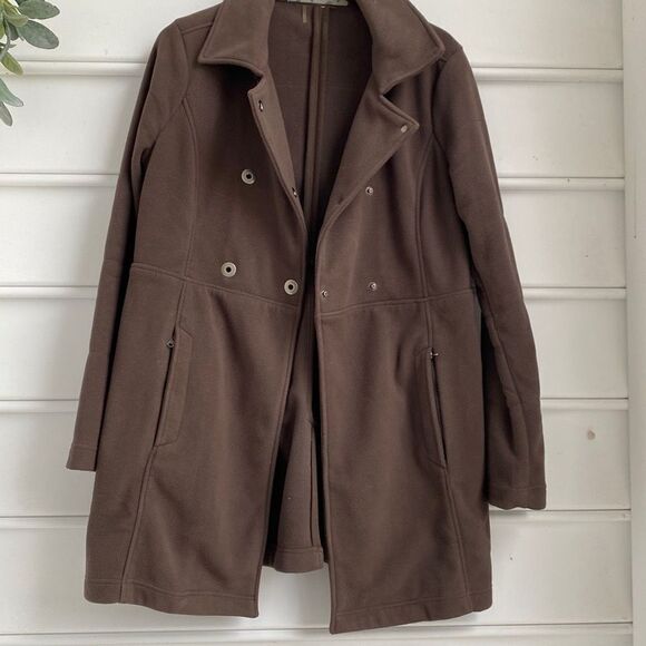 ‎Athleta Switchback Fleece Peacoat Brown Medium - Picture 8 of 15